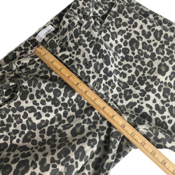 Ann Taylor LOFT Modern Skinny Jeans Womens 31/12 Leopard Print Stretch Denim - Picture 6 of 16
